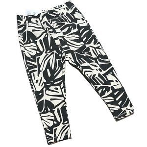 Zara 2-3 NWT black cream leggings leaf boho